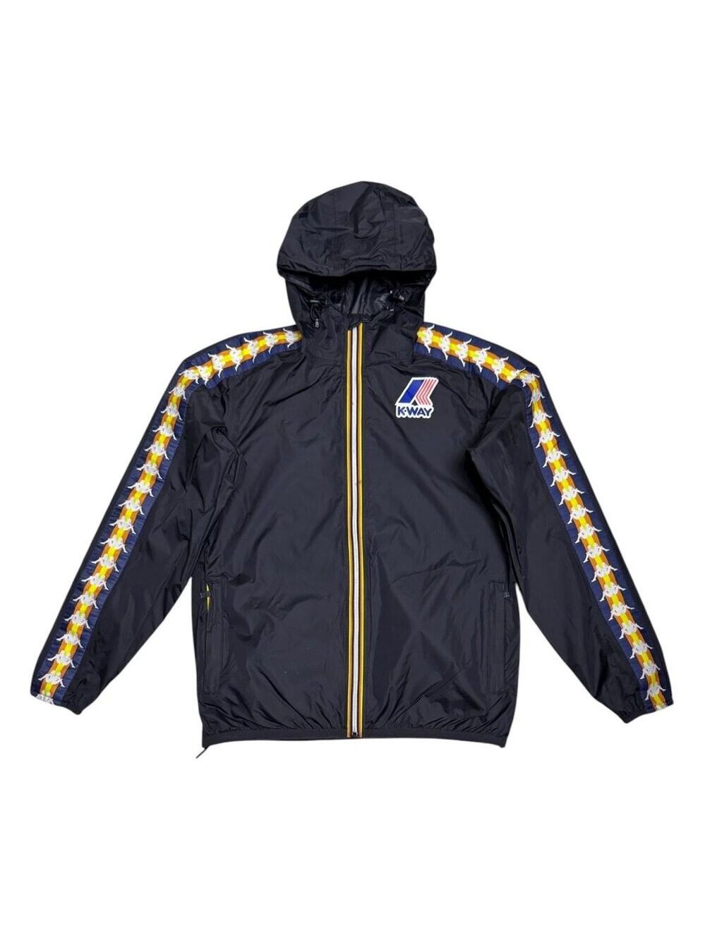 K-WAY x KAPPA Le Vrai Claude Waterproof Designer Windbreaker Jacket Womens Small
